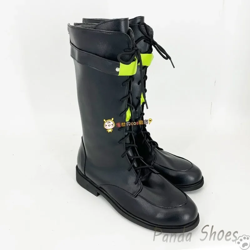 นู คาร์นิวัล ควินซีย์ คอสเพลย์ รองเท้าอนิเมะเกมคอสเพลย์รองเท้าบูทสีดำ นู คาร์นิวัล ควินซีย์ คอสเพลย์ ชุดอุปกรณ์ประกอบฉากสำหรับงานปาร์ตี้ฮาโลวีน