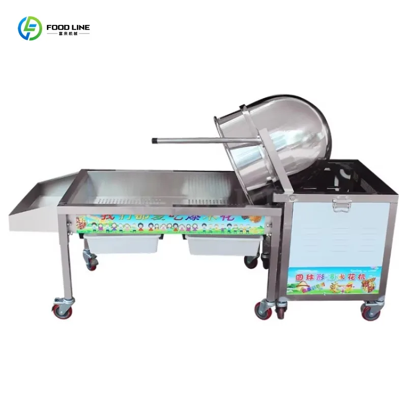 Customized Easy Operation Low Price Commercial Popcorn Machine Gas Electric Heat For Flavor Caramel Corn 220V