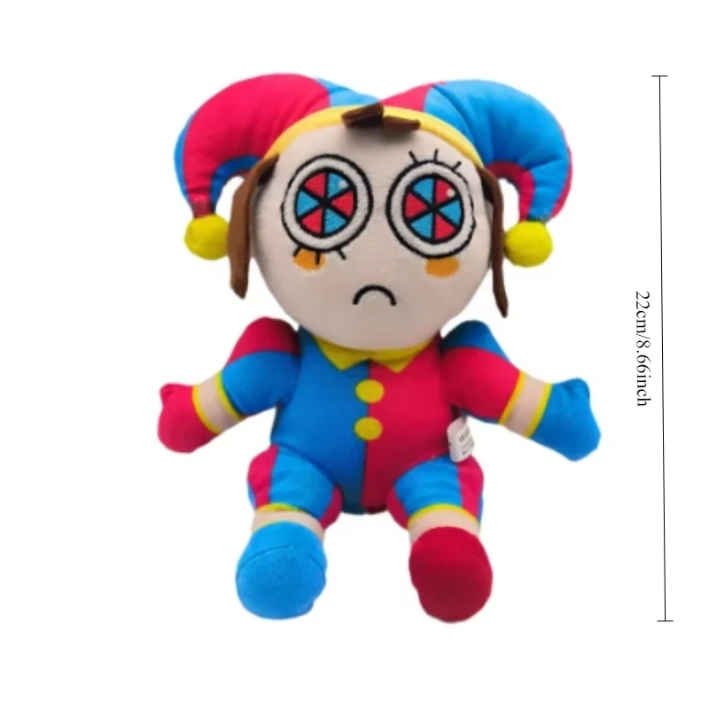 25CM Amazing Digital Doll Circus Maid Jax Plush Magical Rabbit Clown Cartoon Periphery Suitable Fans Home Collection Decoration image 3