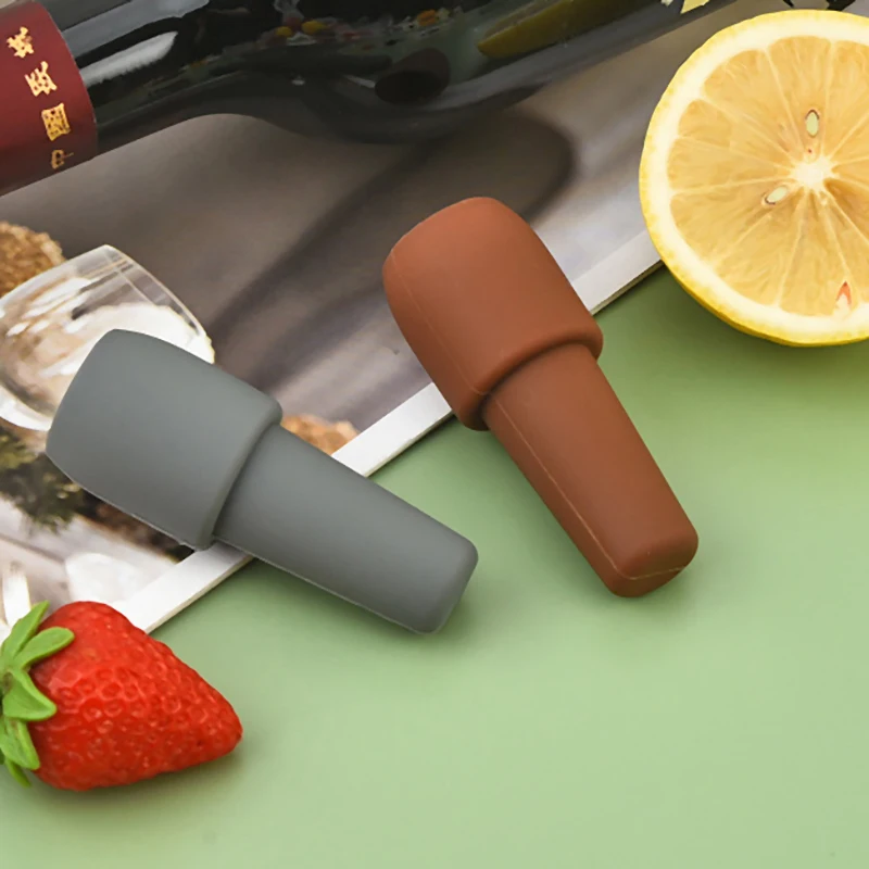 Tappo per vino creativo universale da 5 pezzi tappo per vino rosso in Silicone morbido riutilizzabile tappo per bottiglia Anti caduta a doppia tenuta