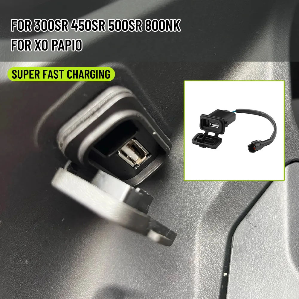 

For CF 450SR 250SR 500SR 800NK 700MT & XO PAPIO Motorcycle USB Fast Charger Adapter Super Quick Charge Waterproof Accessories