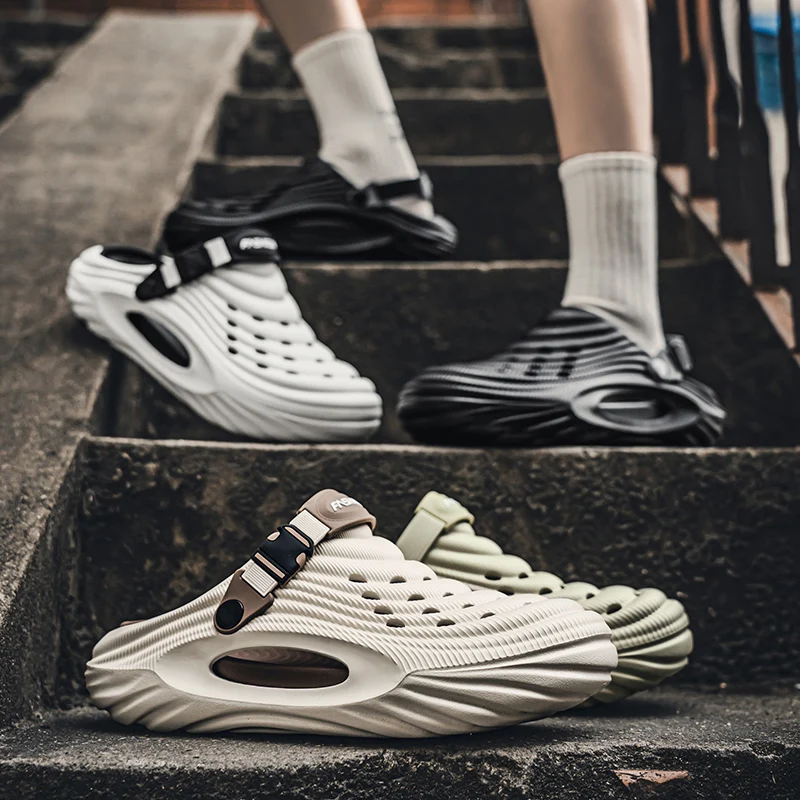 Casual zomersandalen voor heren Rijden Kantoor Tweeërlei gebruik Trendy merkslippers Comfortabel ademend Sportstrand oes