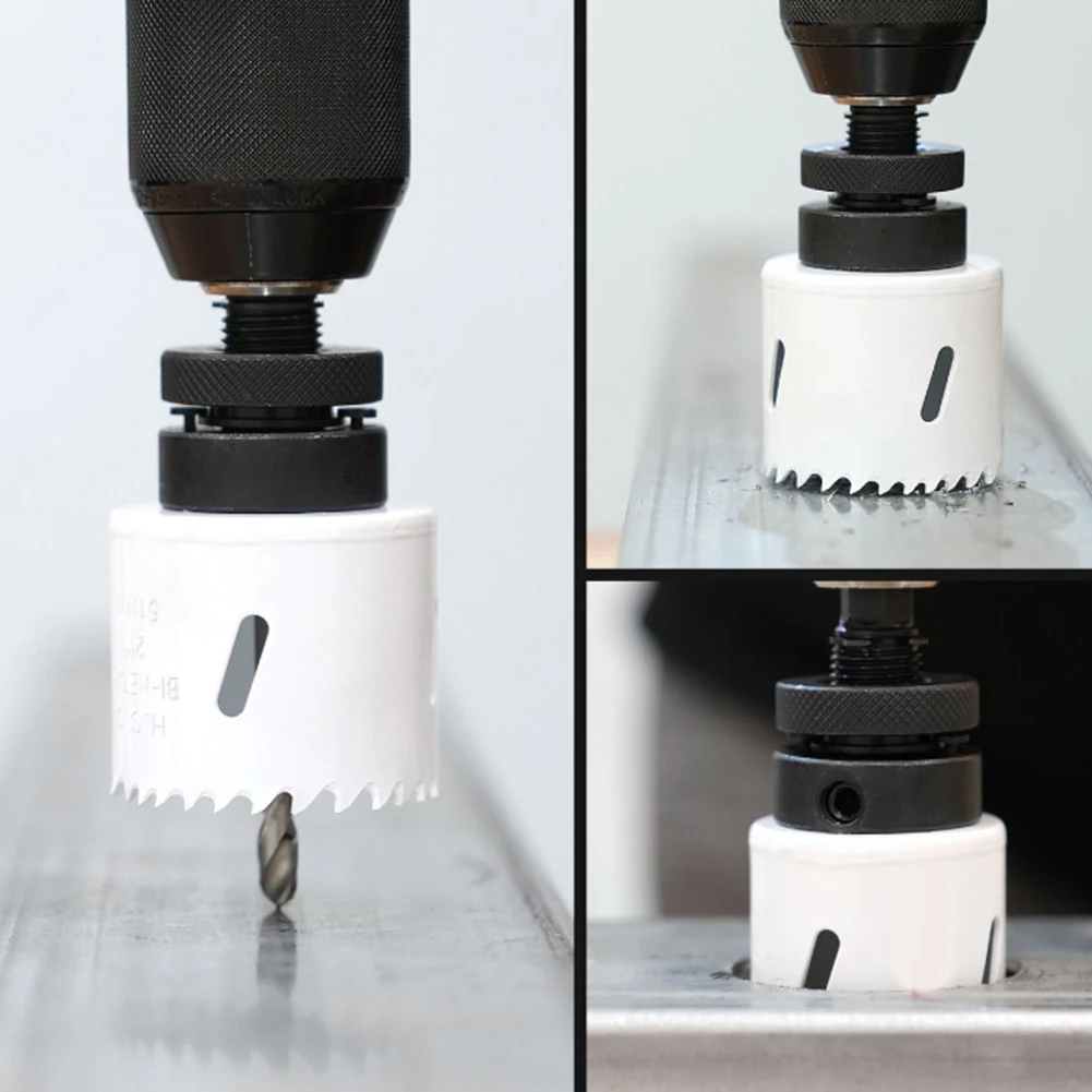 Soft Metal Cutter Drilling Kit Circular Spiral Chip Removal Easy Assembly Drill Bits Efficient Cutting Performance