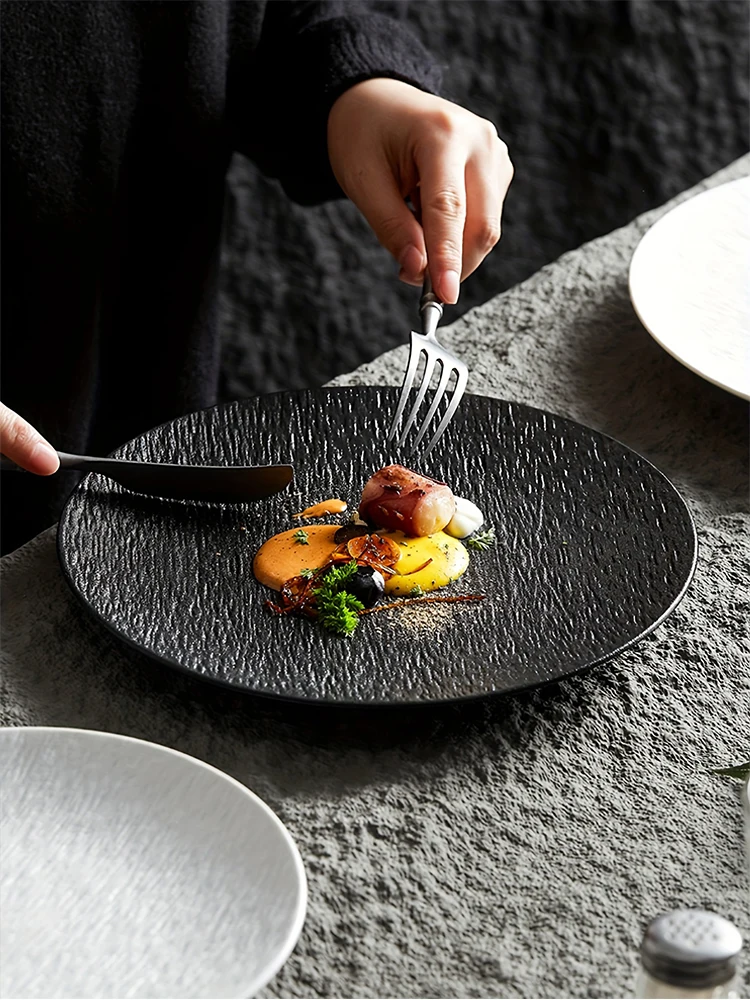 4 أطباق سيراميك بلوري، 6-8-10 بوصة، مناسبة للسلطات والسوشي والفواكه والصلصات الغمسية، مناسبة للمطاعم العائلية #5