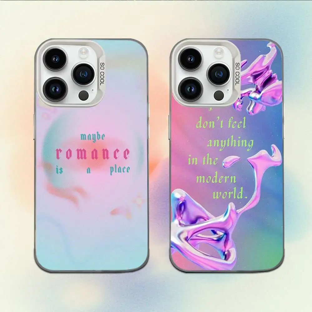 

Fontaines DC Romance Phone Case For iPhone 16,15,14,13,12,11,Mini,Pro,E,MAX White Candy Matte Shockproof Cover