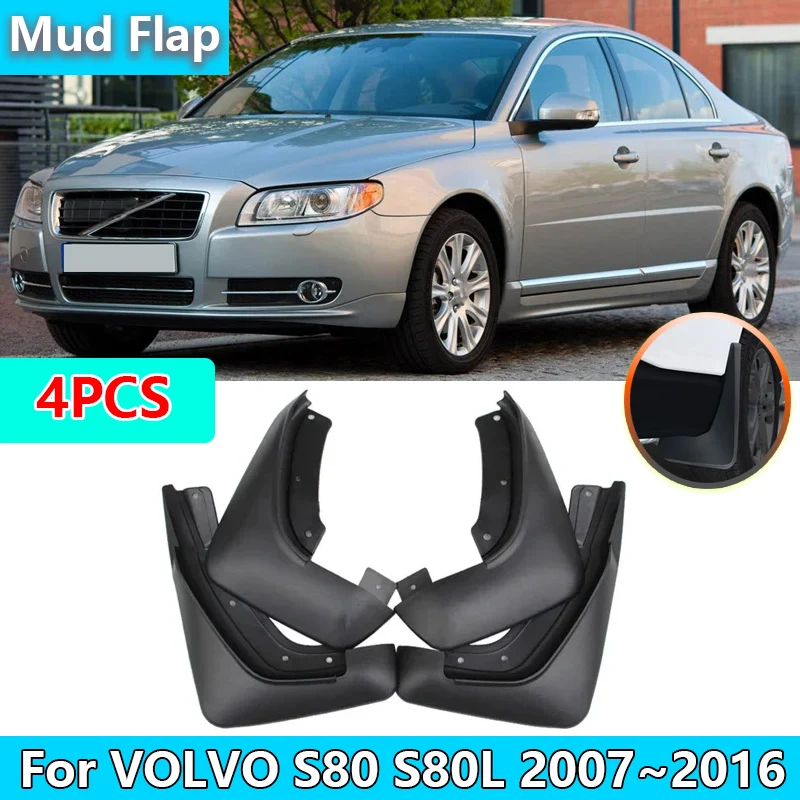 

For VOLVO S80 S80L 2007~2016 2008 2010 2012 2013 2014 Mudflaps Front Rear Car Mud Flaps Splash Guards Mud Flap Mudguard Fender