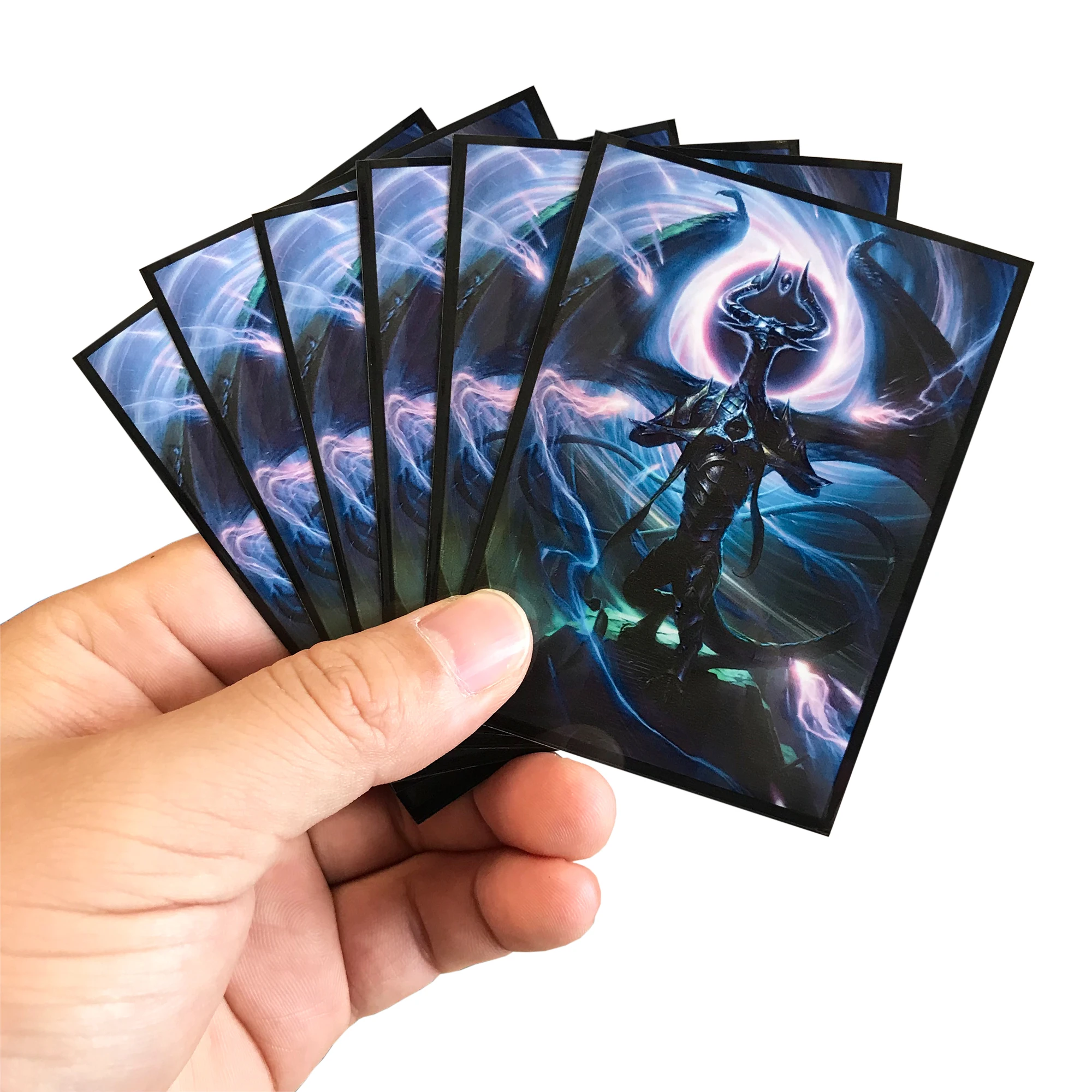 60PCS/BAG TCG Card Sleeves The Great Wave Covers Game Dragon God Protector Cards Shield Printint Protectors Color Sleeves PTCG