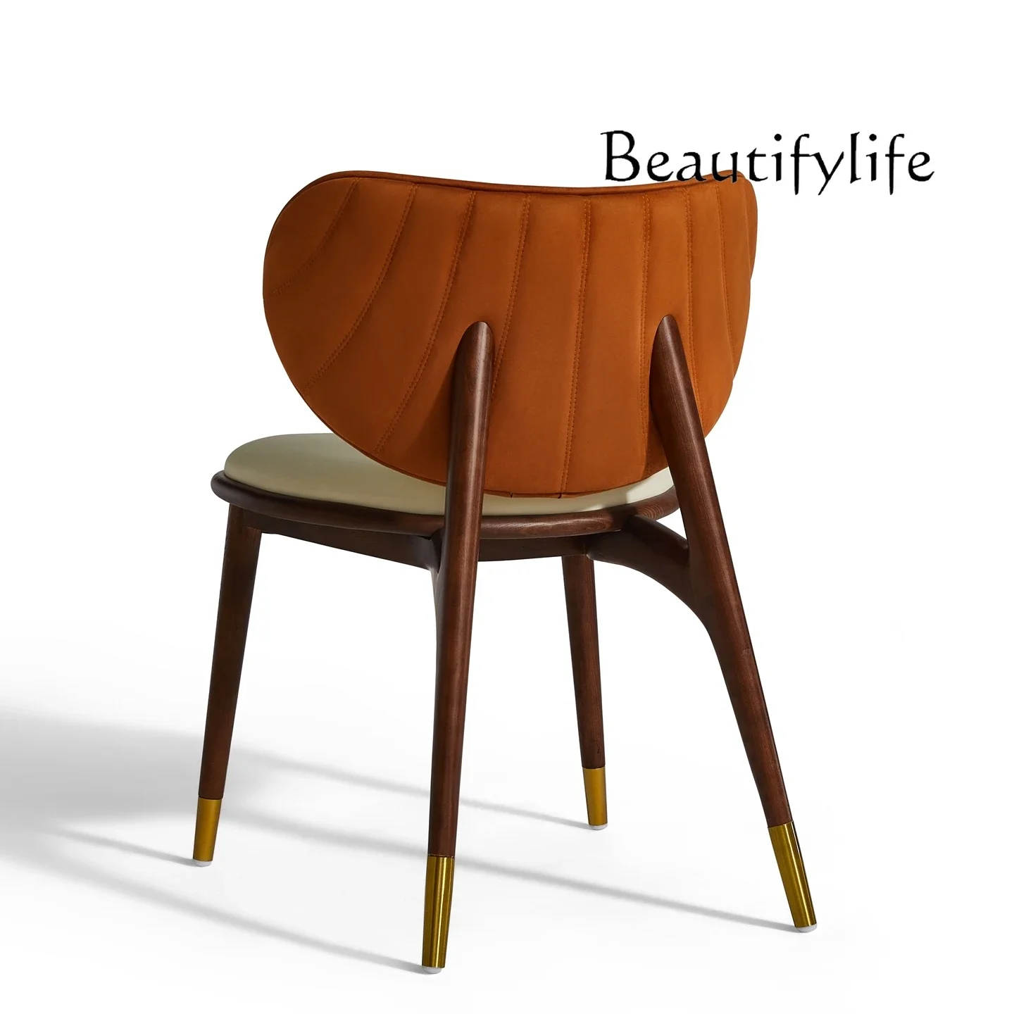 

BJ Italian Light Luxury Solid Wood Dining Chair Restaurant Designer Home Modern Simple Sales Department Villa Fashion