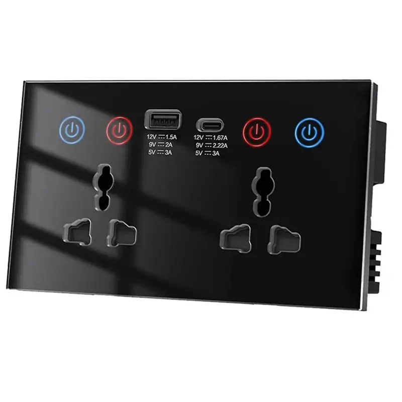 

Универсальная розетка ABVT-EU UK US / Умная розетка Wi-Fi с USB и портом Type-C, управление через приложение Smart Life и Alexa Home