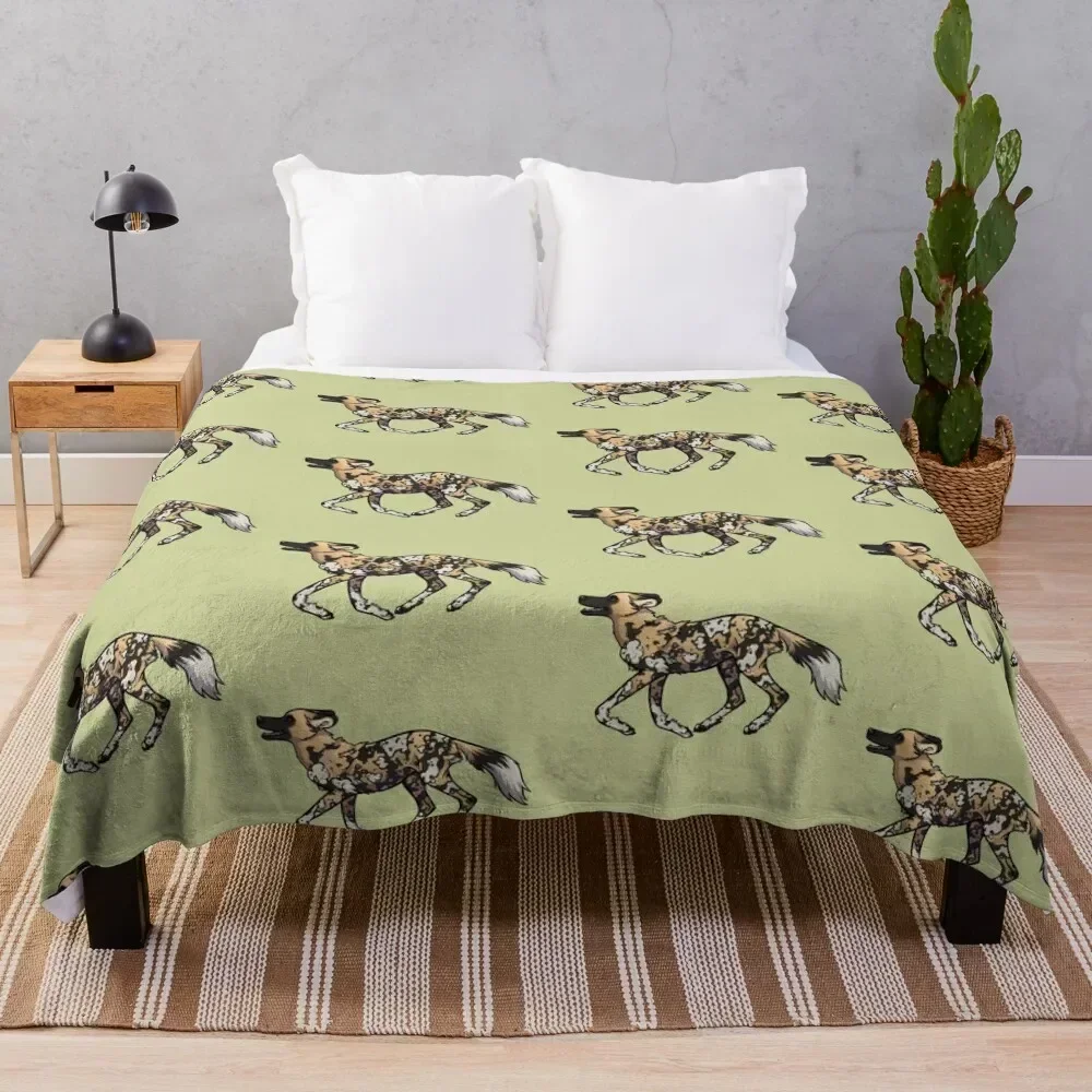 

Painted Dog Throw Blanket Stylish Decor Blanket Gift for Friends Roommate
