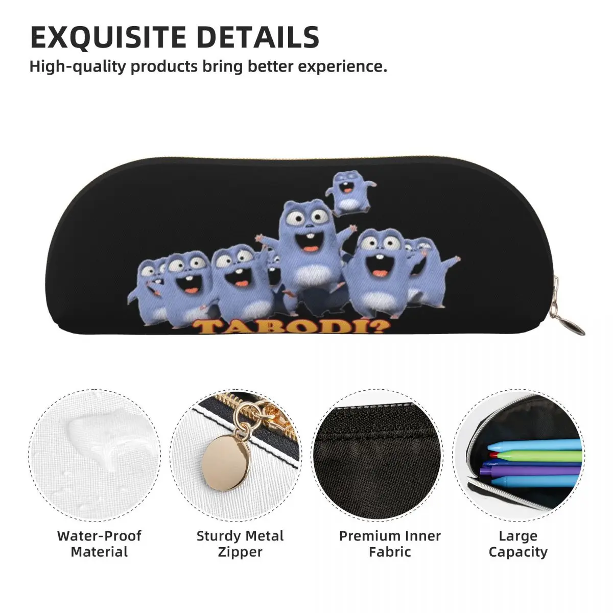 Grizzy e os lemmings tabodi lápis caso caneta titular armazenamento artigos de papelaria caixa de caneta saco de lápis para meninos meninas presentes