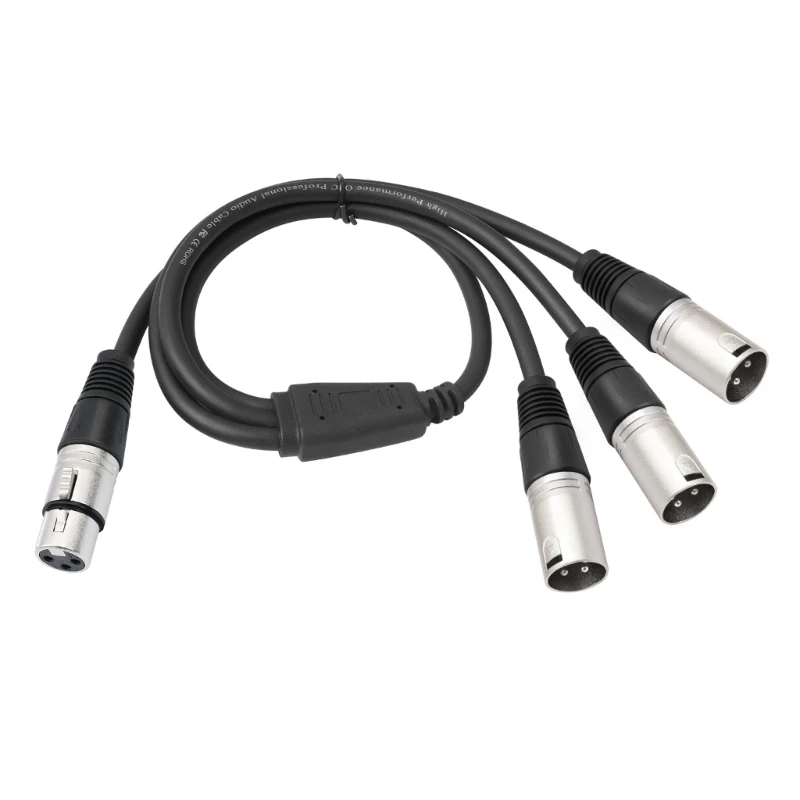 60 سنتيمتر XLR الفاصل كابل أنثى إلى 3 ذكر Y-الفاصل 3Pin خط الميكروفون المتوازن لخلاط مكبر الصوت