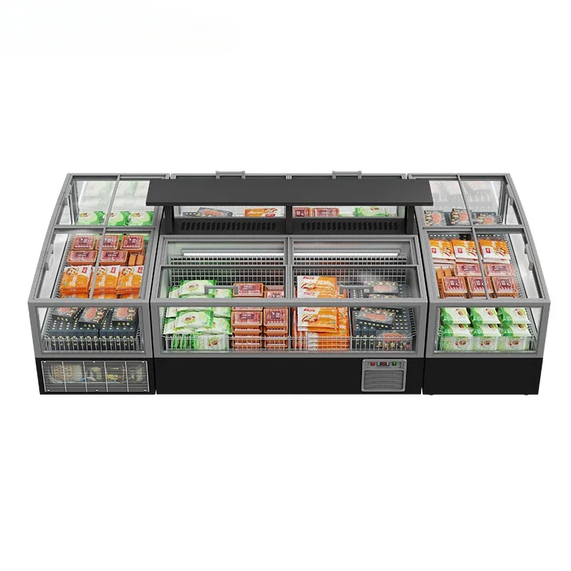 110V High Quality Refrigeration Equipment Freezer Console Fresh Dessert Shop Work Mini Chest Freezer