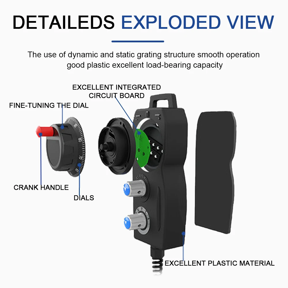 CNC Electronic Handwheel, Fagor GSK SIEMENS FANUC 5V Manual Pulse Generator，Pulse Generator, CNC Machine Tool, Machining Center