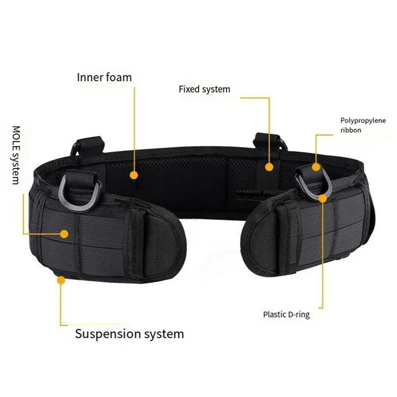 A Tactical Nylon Waist Strap, Compatible with a Belt, Suitable for Outdoor Training and Sports.