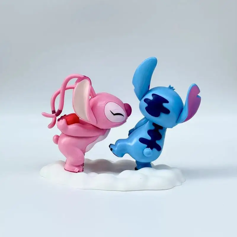 CAN o & Stitch-Accessoires automobiles faits à la main pour couple, point de beurre, modèle en PVC, cadeau d'ornement de la Saint-Valentin, cadeau d'anniversaire