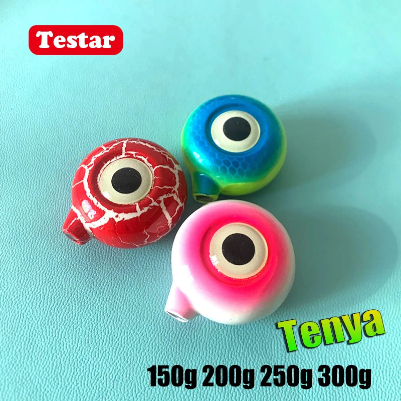 150g 200g 250g 300g 1PCS Testar Tenya Tai Rubber Kabura Jig Slide Jig Snapper Grouper Sea-bream Jig Head Rubber Luminous Jigging