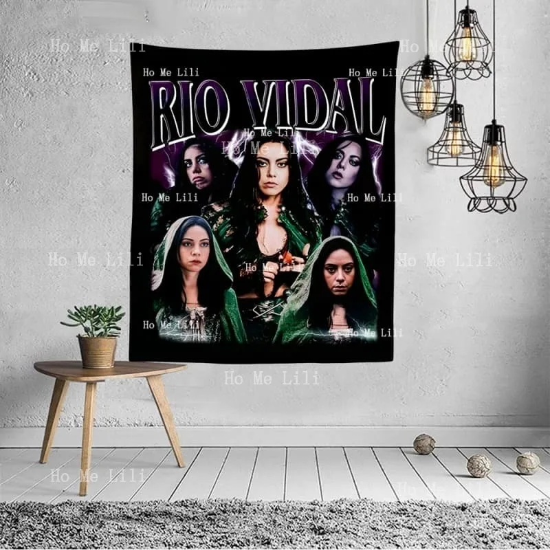 Ограниченная серия Vidal 90-х годов, винтажный гобелен для украшения стены комнаты Aubrey Plaza Green Witch Ограниченная серия Vidal 90-х годов, винтажный гобелен для украшения стены комнаты Aubrey Plaza Green Witch