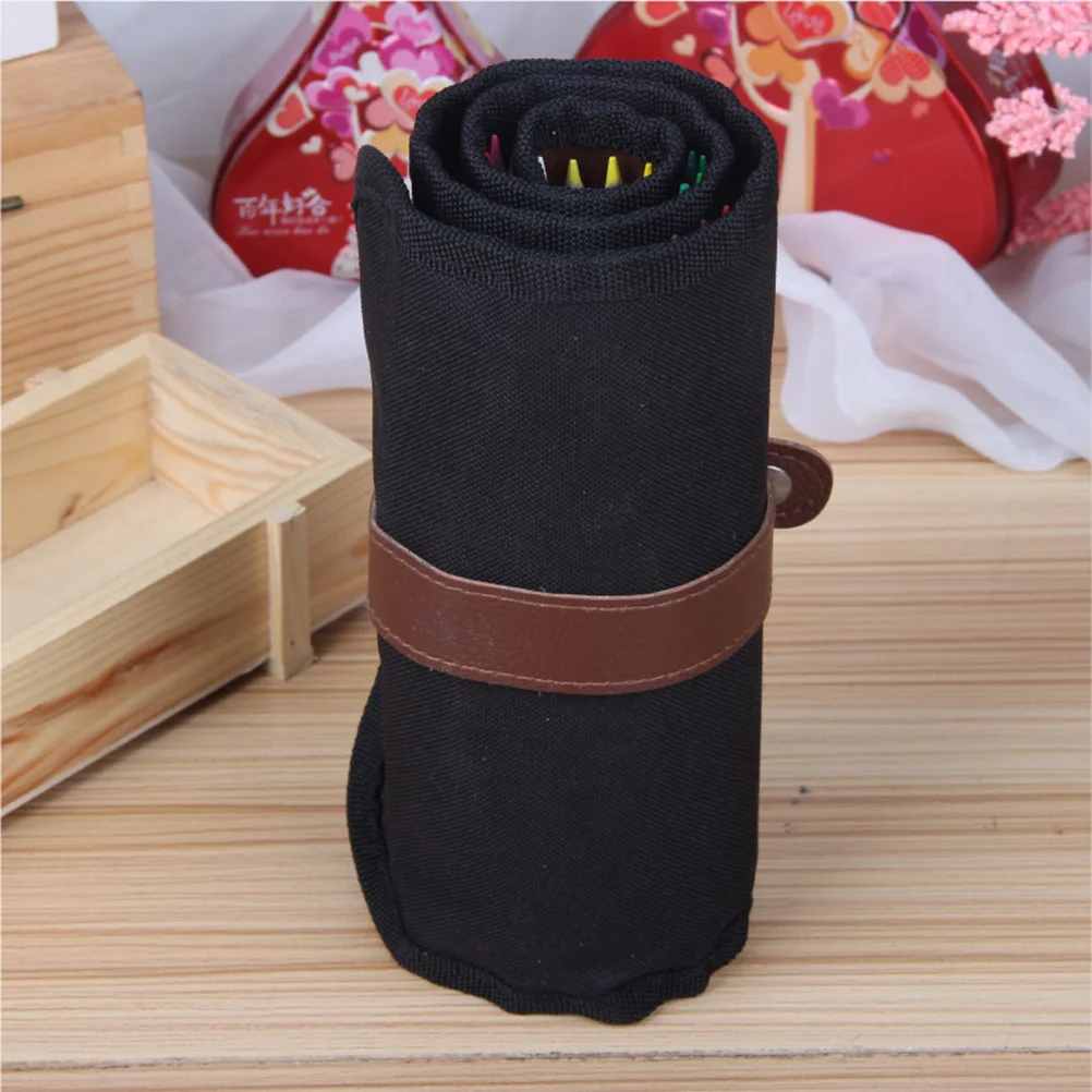

Набор цветных карандашей, 50 шт., в натуральной холщовой сумке-органайзере, скручивающейся в рулон, для рисования, эскизов, письма, художественных принадлежностей, пенал