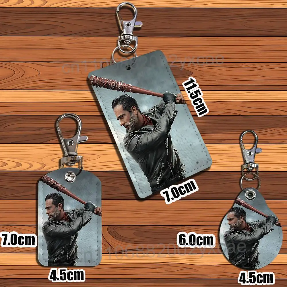 Negan Maggie Walking Dead Leather Keychain Badge Holder with Lanyard - ID/Access Card Holder, Key Ring Accessory, Gift Option view 6
