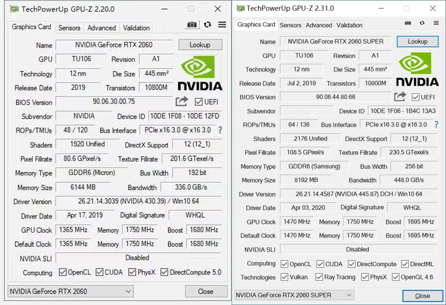 Оригинальная видеокарта 2060 Super 8 Гб 2060 6 ГБ 12 Гб игровая видеокарта GPU для настольного компьютера