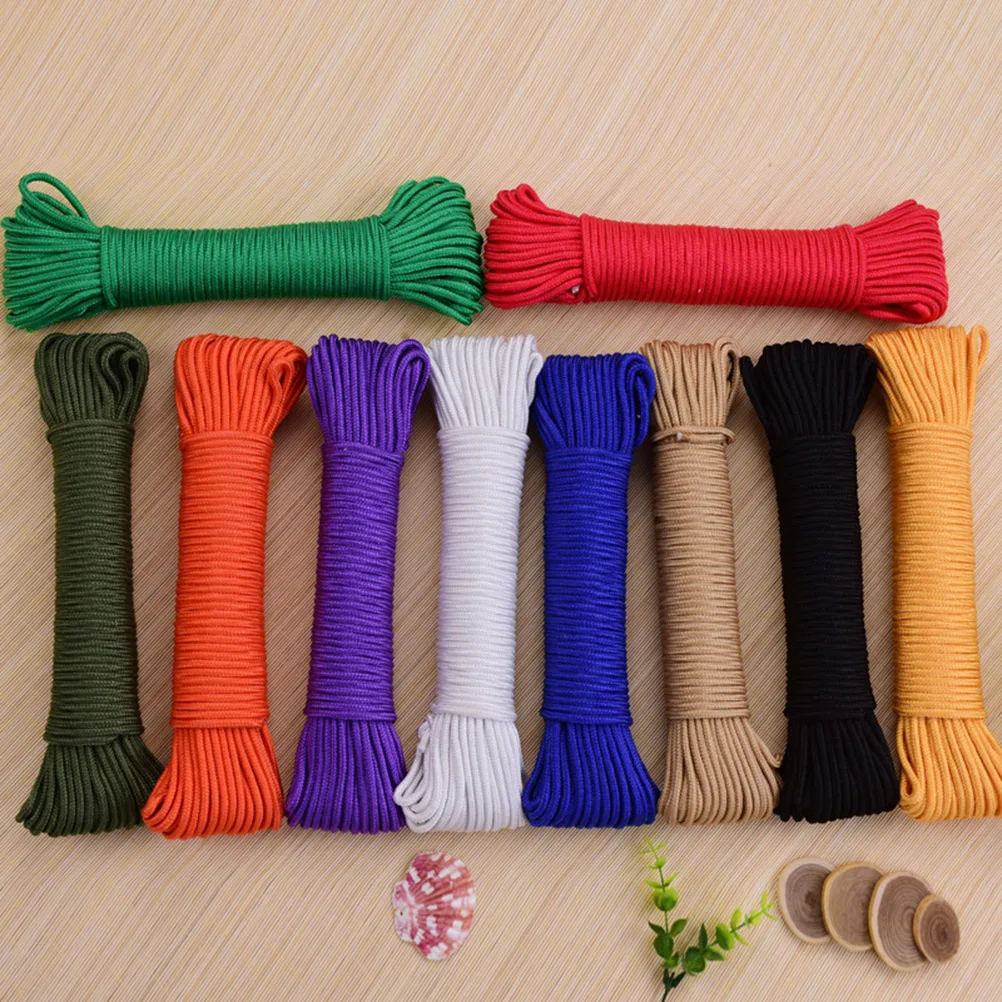 

30 M Nylon Rope Green Camping Outdoor Clothesline Weather Resistant Braided Resistance