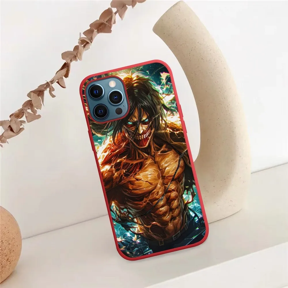 

Attack On Titan Anime Phone Case For IPhone 14 11 12 13 Mini Pro Xs Max 8 7 6 6S Plus X XR Solid Candy Color Case