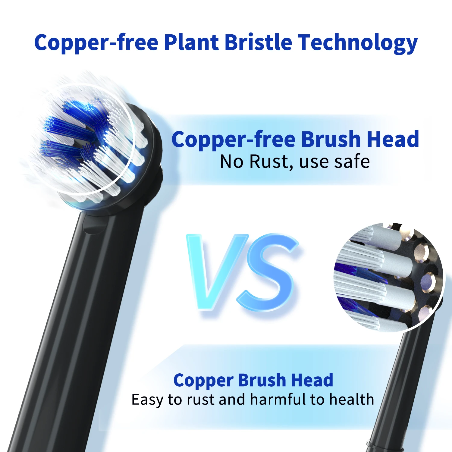 4 pezzi A2729 Testina sostituibile per spazzolino Mornwell T37