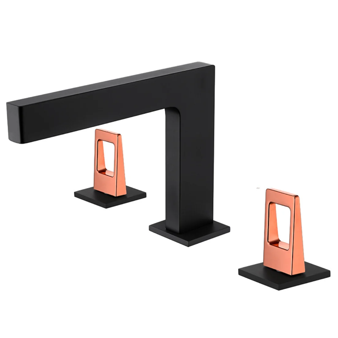 

Роскошный смеситель для воды с двумя ручками, смеситель для раковины, черный/хром/матовое золото, смеситель для ванной комнаты, оптовая продажа