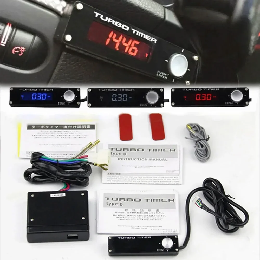 Type 0 Racing Car Turbo Timer Universal LED Display Digital Electronic Timer Delay Controller Auto Accessiores