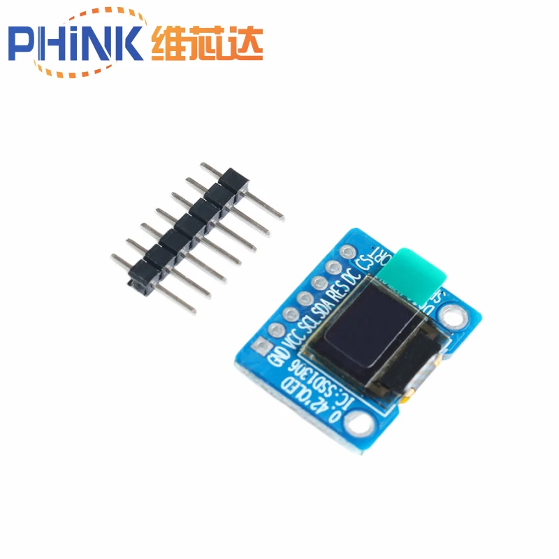 0.42” 0.42 Inch White OLED Display LCD Module 72X40 Serial Screen White Color I2C IIC/SPI Interface SSD1306 72*40