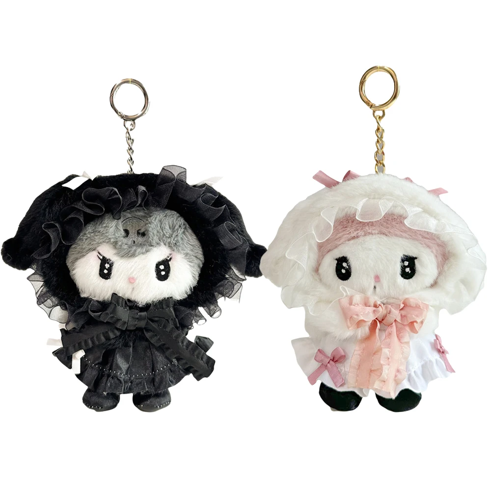 

Аниме мультфильм Kuromi My Melody Angel Series плюшевые куклы игрушки Kawaii милый плюшевый кулон брелок украшение подарок для девочки 15 см