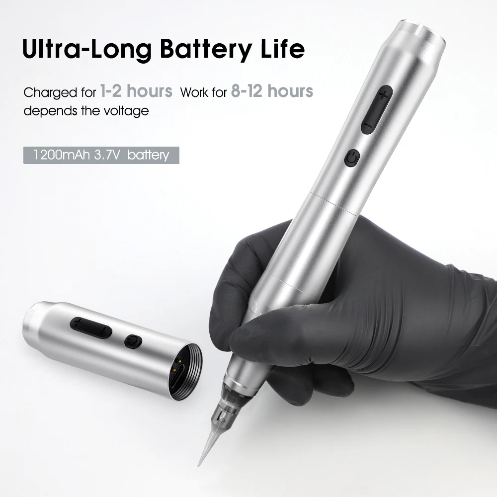 Máquina de tatuaje inalámbrica rotativa, pluma de tatuaje Original, Motor alemán, batería de 1200mAh, carga rápida, 3,5mm