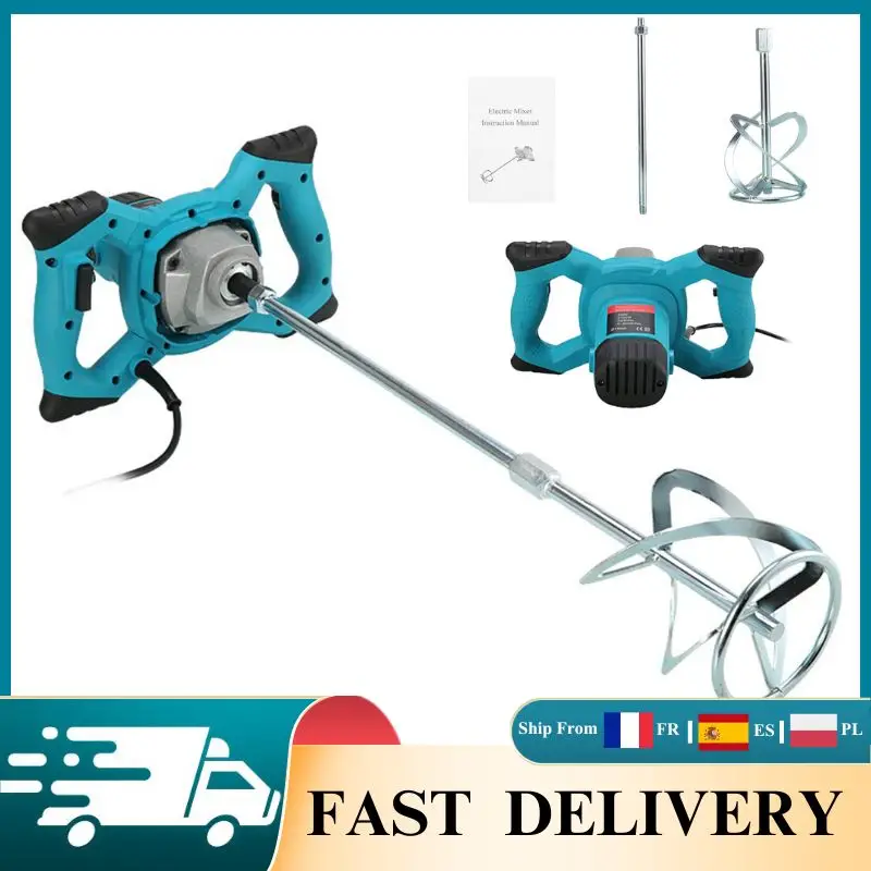 Frullatore Elettrico Portatile 2100W con 6 Velocità Regolabili, Mixer Industriale
Utensile di Miscelazione con Pale Sostituibili per Malta, Cemento,