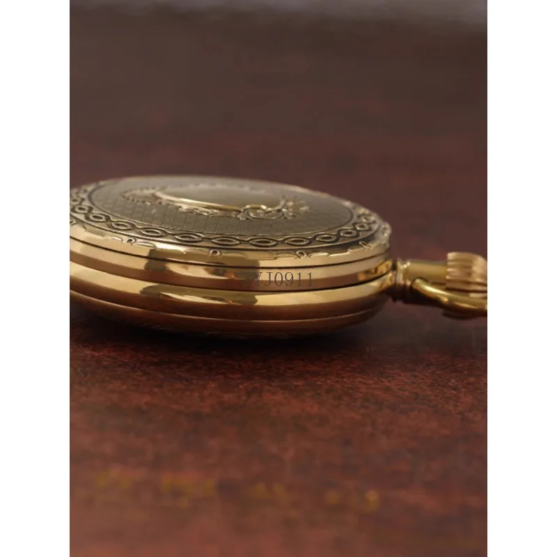 ساعة الجيب الميكانيكية الأوتوماتيكية من النحاس النقي، ساعة قلادة قلادة قلادة الحنين الرجعية