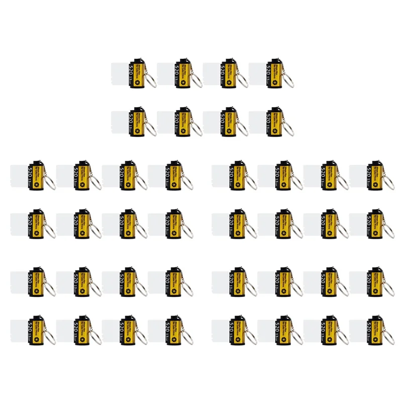 WORTHOWN-40 Pack porte-clés en rouleau de Film de mémoire par Sublimation, porte-clés de cartouche de rouleau de Film d'appareil photo vierge par Sublimation Double face