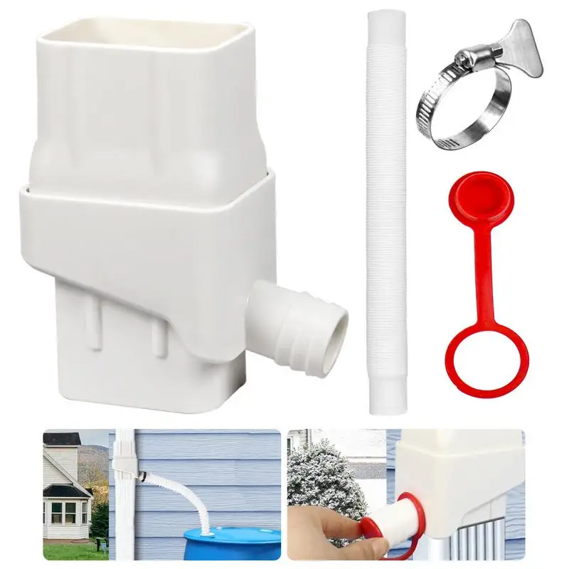 

Rainwater Collection System Downspout Diverter Fits for 2x3 Inch Standard Downspouts Rain Barrel Diverter Kit with 5ft Hose