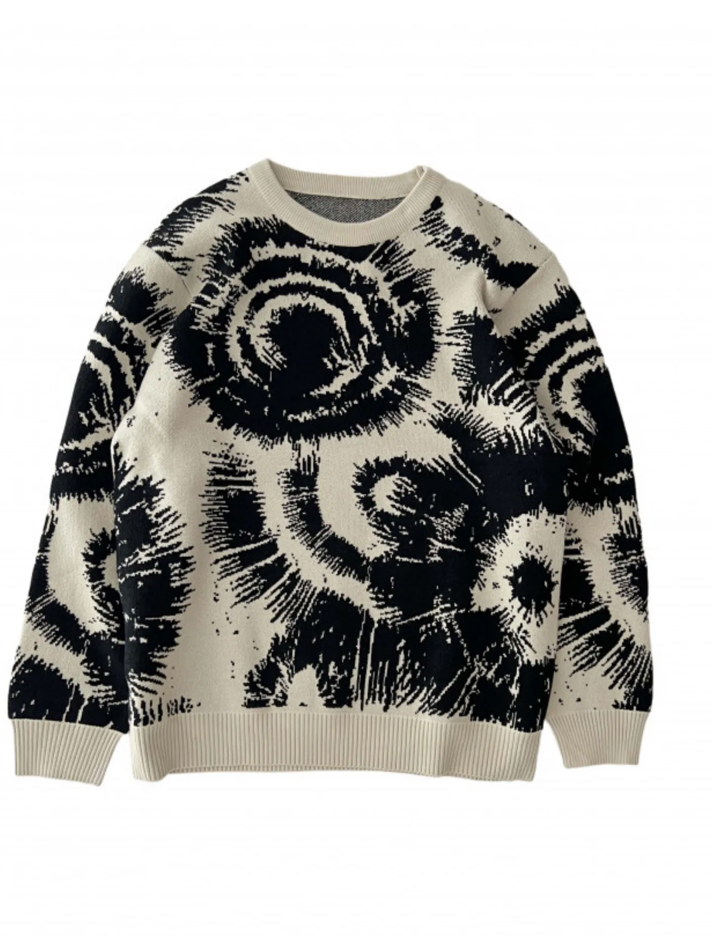 

Мужской вязаный свитер с круглым вырезом, свободного кроя, осенне-зимний, повседневный, мягкий, из полиэфирного волокна, с длинными рукавами, теплый