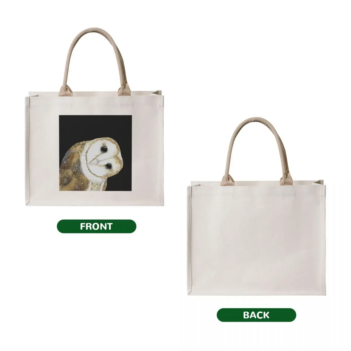 Curious Barn Owl Tote Bag Women bags shopping bags foldable personalized tote bag