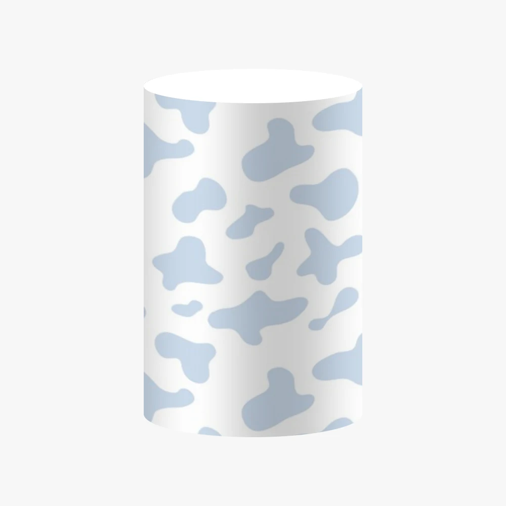 Cute Elephants Cylinder Covers Birthday Parties Newborn Baby Shower Backdrop Blue Pedestal Plinth Cover Cylinder Elastic Decor