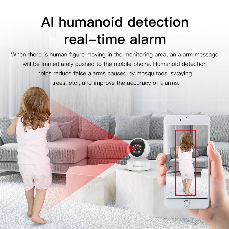 Imagem -04 - Vstarcam-câmera ip de Segurança sem Fio 3mp hd Mini Visão Infravermelha Casa Inteligente ai Detecção Humana Phone App Vigilância por Vídeo Novo
