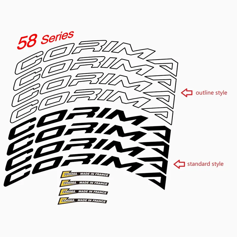 Wheels Stickers for 2022 CORIMA MCC 32/47/58/WS58 Vinyl Carved Craft MTB Road Bike Bicycle Rims Replacement Decals Free Shipping