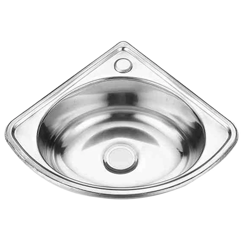 

AT19-Кухонная раковина треугольной формы из нержавеющей стали, раковина для ванной комнаты, овощной уголок, дом на колесах, бар, маленькая одинарная чаша, стальная ванна