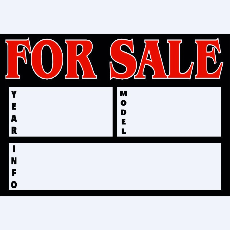 

New Car decal stickers FOR SALE SIGN 15cm PVC KK