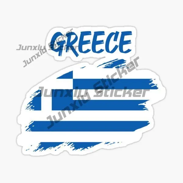 Greece GR Flag Map Emblem Tearing Stickers Laptop Truck Vinyl Wall Bicycle Decal Assecories