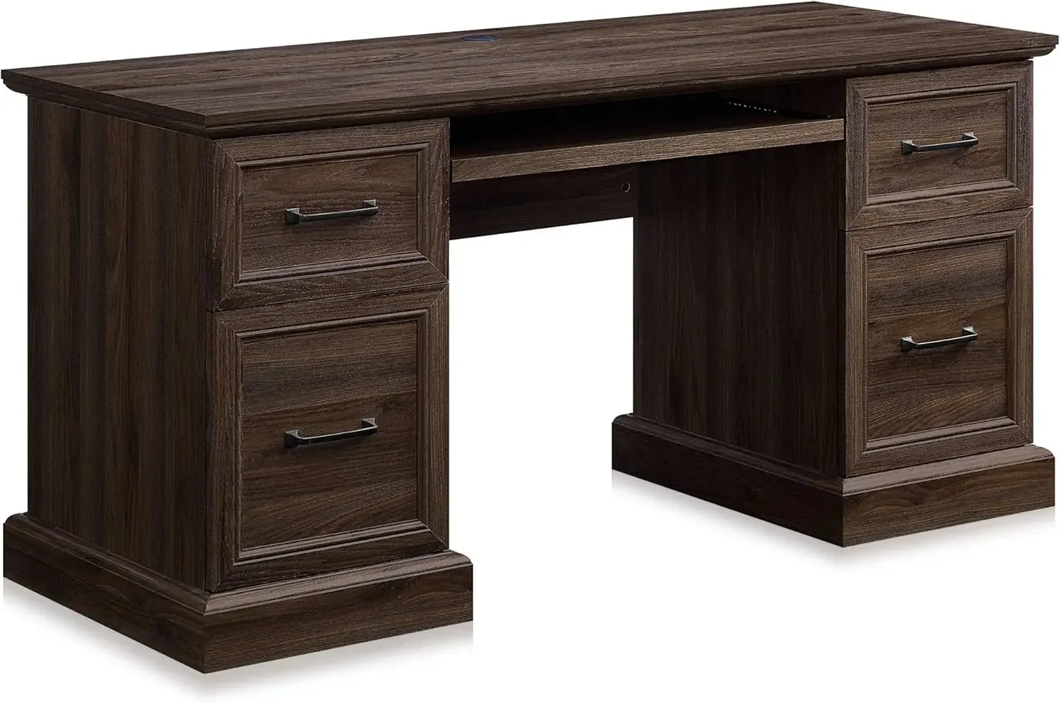 62 Inch Executive Home Office Computer Desk Table with Two Storage Drawers, Two File Drawers