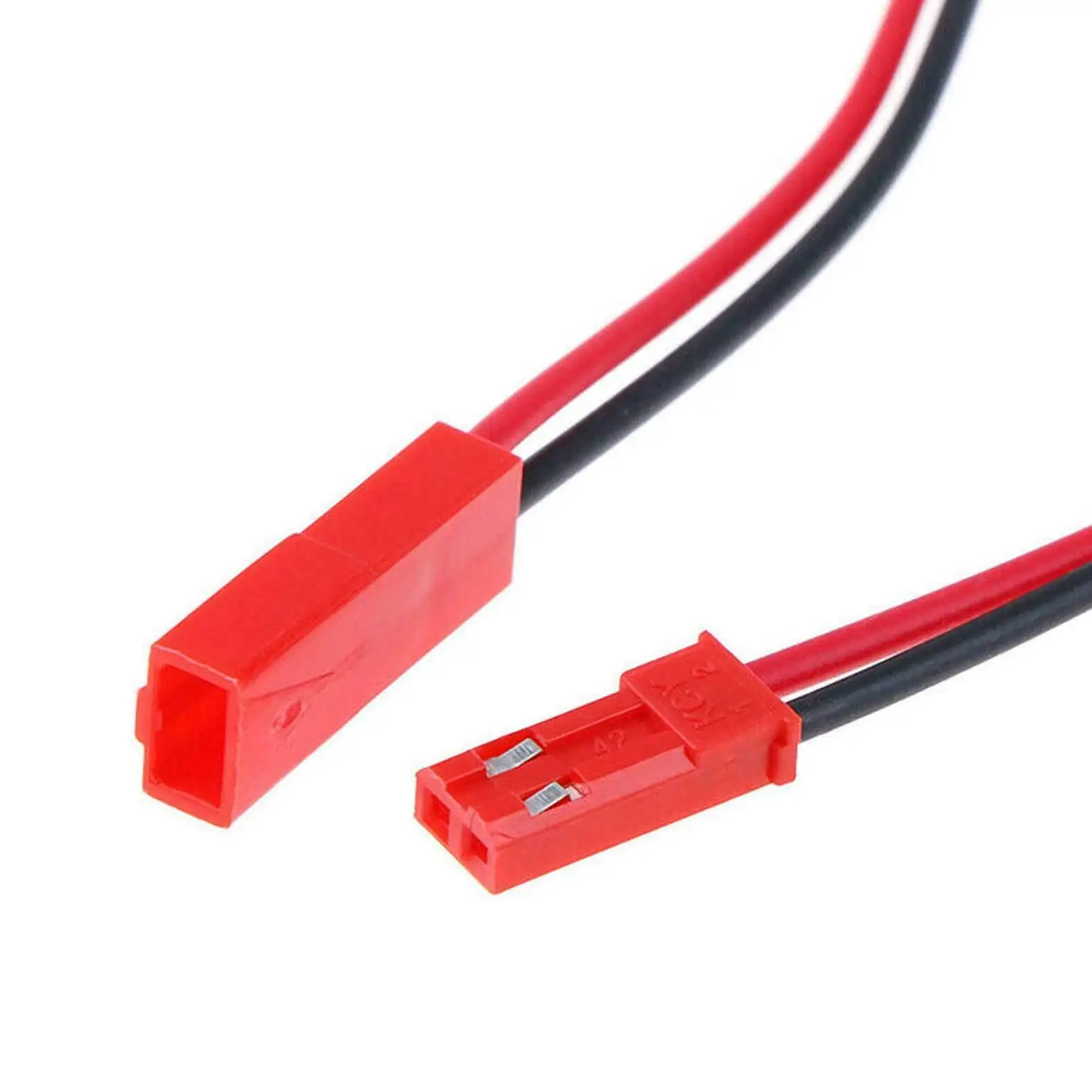 20pcs 2-pin JST Connector Male Female Plug Cable 18AWG Silicone Wire