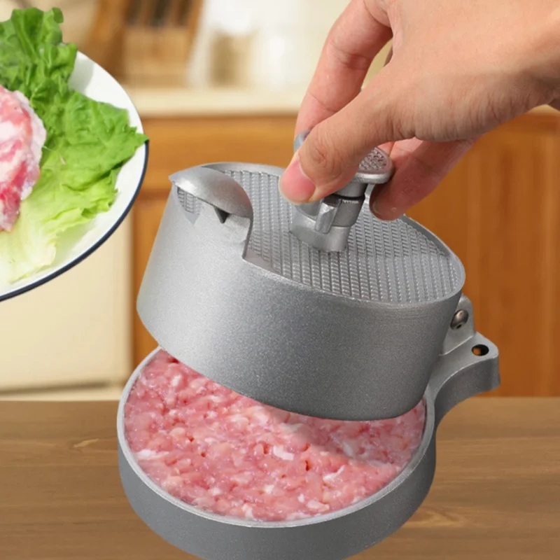 Пресс для гамбургеров, пресс для гамбургеров, форма для мяса, алюминиевый сплав, антипригарная кухня Пресс для гамбургеров, пресс для гамбургеров, форма для мяса, алюминиевый сплав, антипригарная кухня