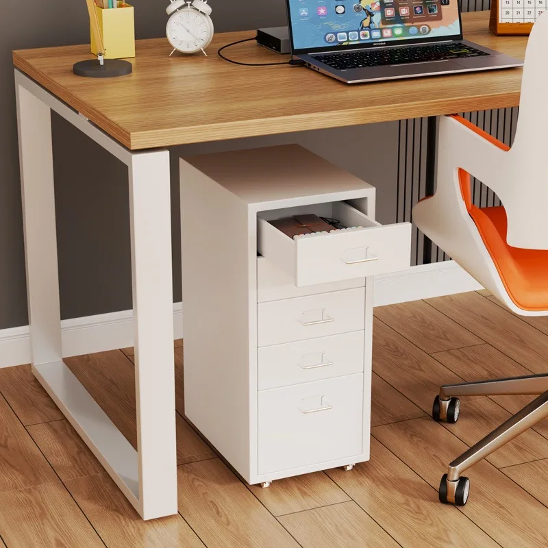 Steel Mobile Under Desk Pedestal, Lockable Drawer Low Cabinet, Office Document Storage Unit