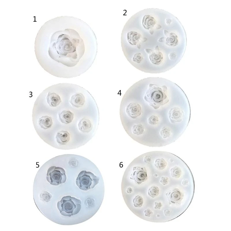 E56A Diy Crystal Drop Mold Little Flower Ornament Jar Ornament Mirror Epoxy Mold